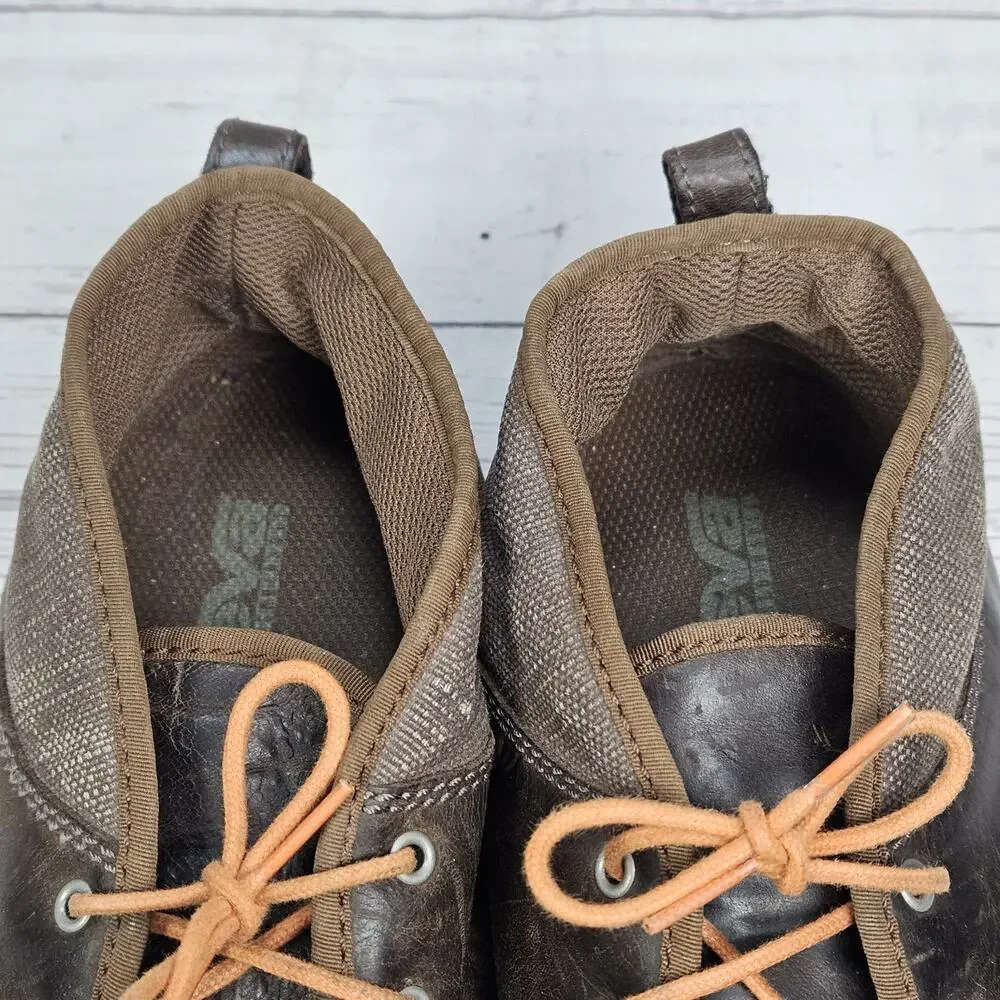 TEVA Mens Wide Toe Cedar Canyon Leather Desert Boot Shoes Lace Up Shoes Size 11